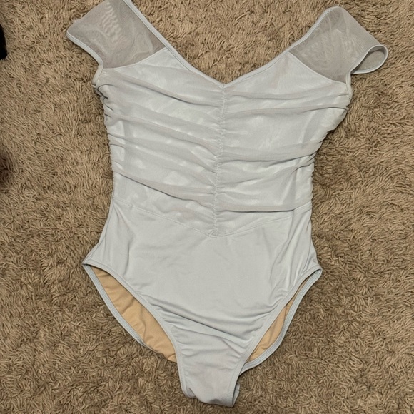 Bloch Flavia Ruched Leotard - Sky Blue - Picture 1 of 4